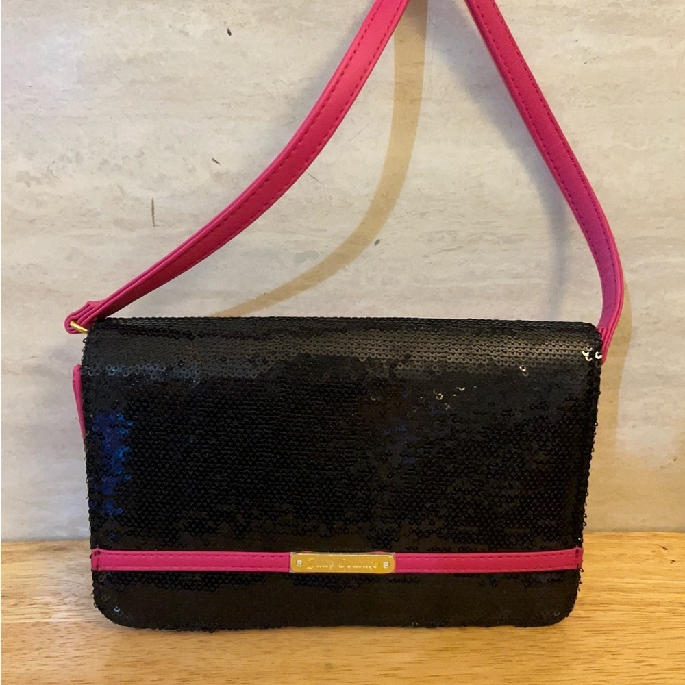 Juicy Couture Black Sequin Crossbody Bag